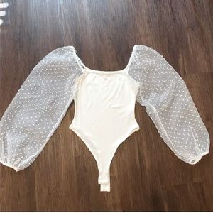 Altard State Long Puff Sleeve Bodysuit